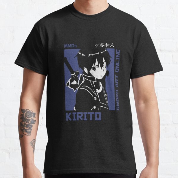 MMOs Kirito Sword Art Online Classic T-Shirt RB0301 product Offical sword art online Merch
