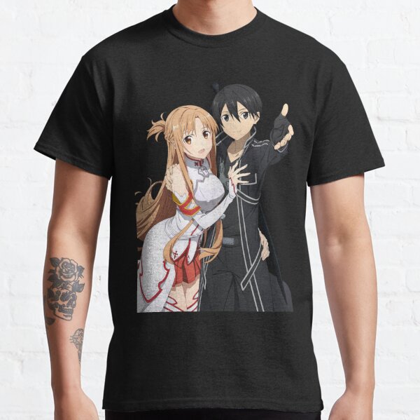 Asuna and Kirito Sword Art Online SAO Classic T-Shirt RB0301 product Offical sword art online Merch