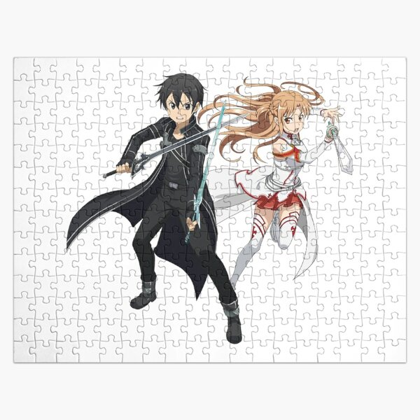 Kirito and asuna Sword Art Online - Sticker Jigsaw Puzzle RB0301 product Offical sword art online Merch